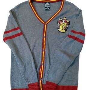 Gray and Red Gryffindor Cardigan